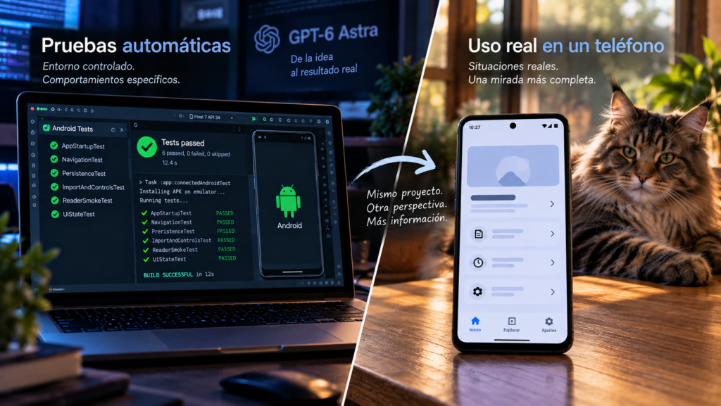 testeos y prueba real en telefono con GPT6 Astra